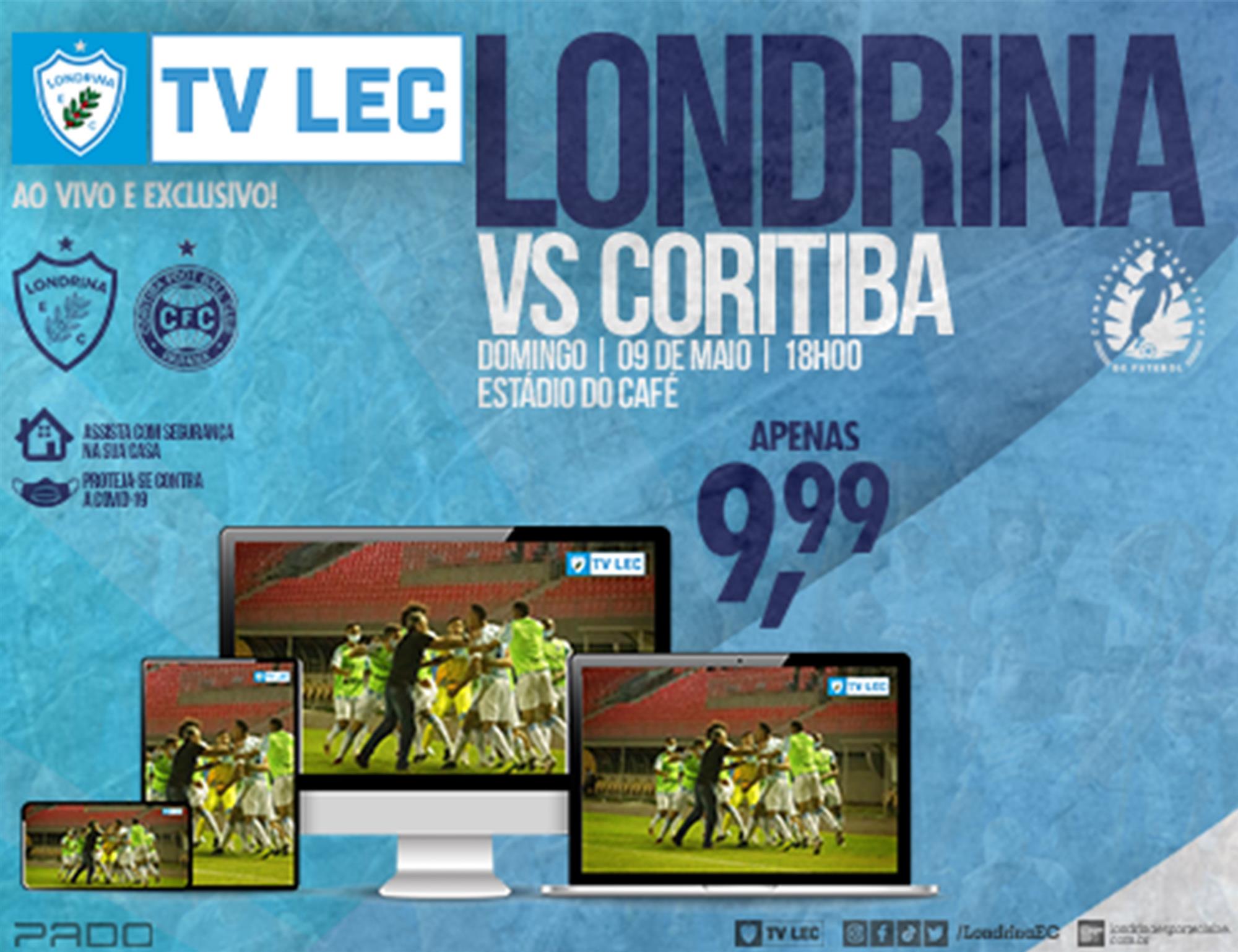 Assista ao jogo Londrina x Coritiba ao vivo pela TV LEC! Apenas R$ 9,99